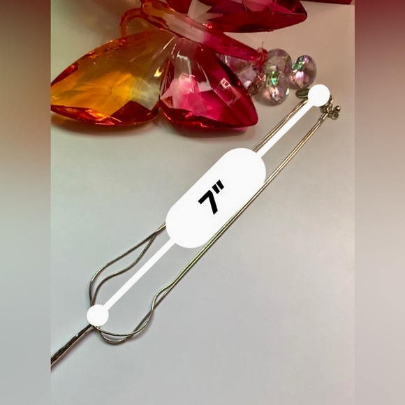 🍀Express ,Cadena de fantasía,color silver con pendiente largo🍀#EX2🍀 - Picture 8 of 8